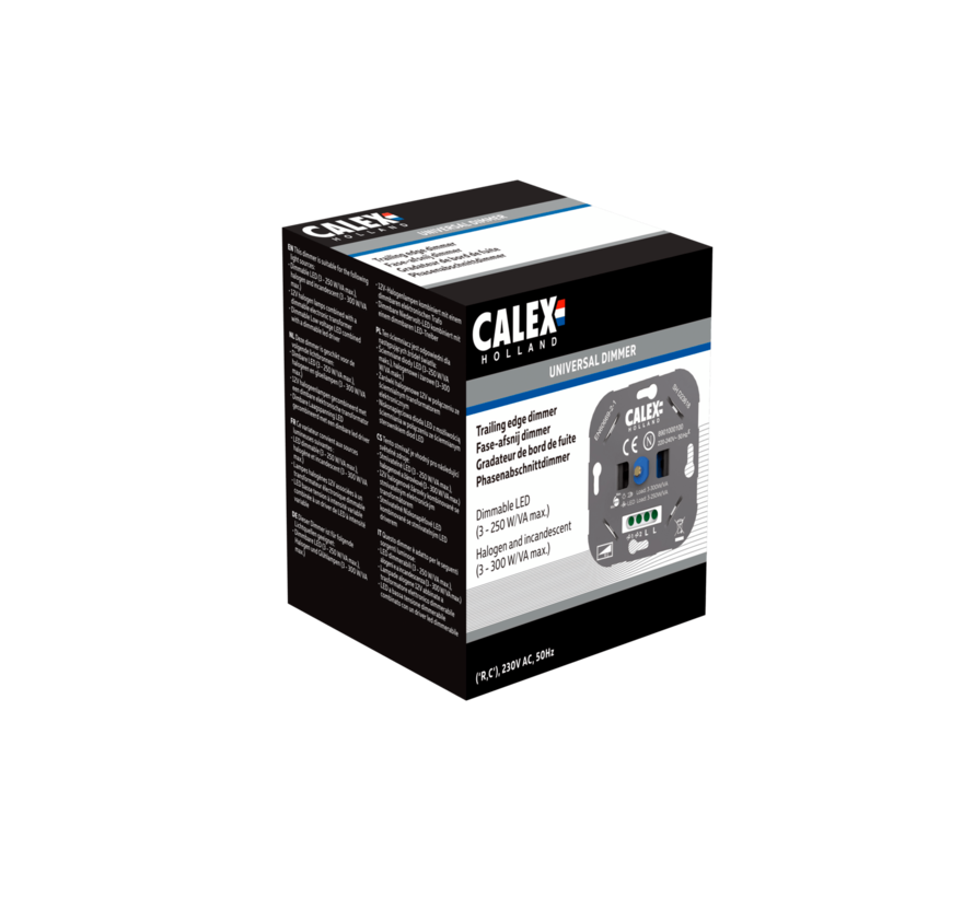 Calex Universeller Eingebauter Dimmer für LED mit Deckplatte - (LED - max. 250W) - 8901000100