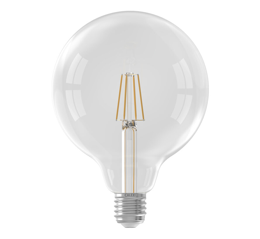 Globe G125 Clear Straight LED-filament 220-240V 4.5W 470lm 2700K E27 Dimbaar met LED dimmer