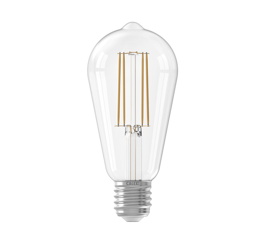 Rustikaler ST64 heller gerader LED-Faden 220-240V 4.5W 470lm 2700K E27 Dimmbar mit LED-Dimmer