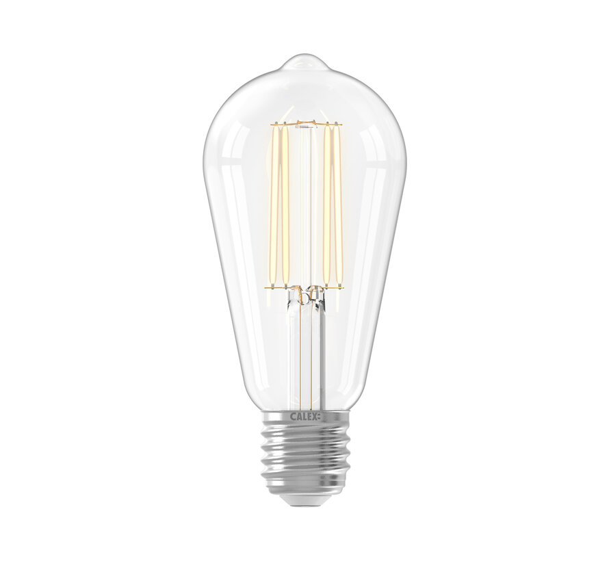 Rustikaler ST64 heller gerader LED-Faden 220-240V 4.5W 470lm 2700K E27 Dimmbar mit LED-Dimmer