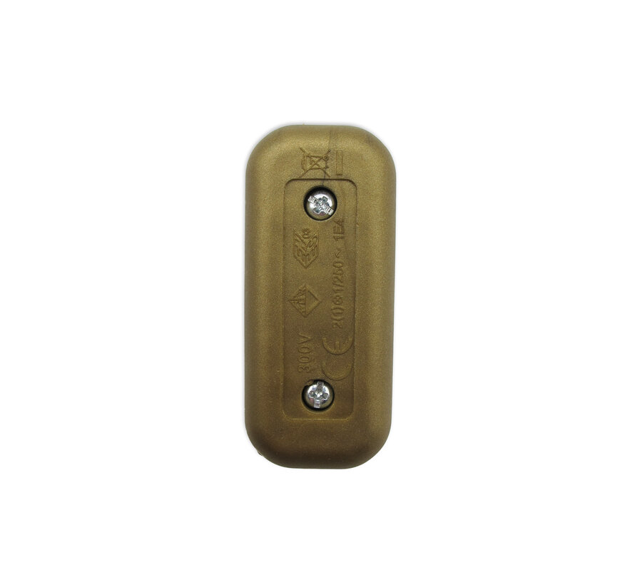 Cord switch Gold (2-pole - with extra Terminal block for earth wire)