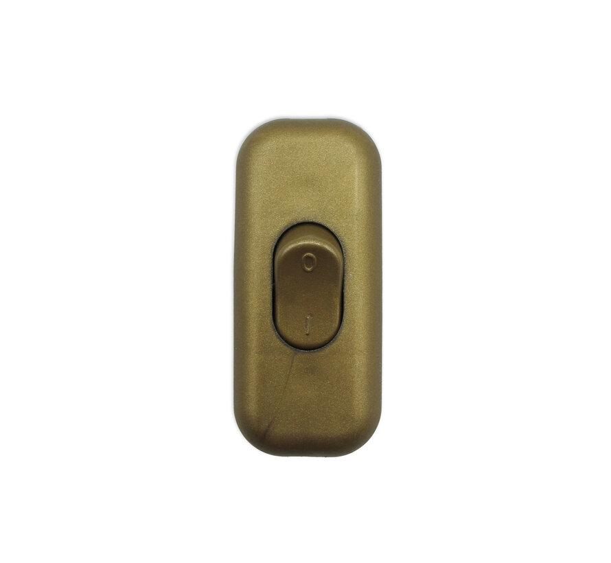 Cord switch Gold (2-pole - with extra Terminal block for earth wire)