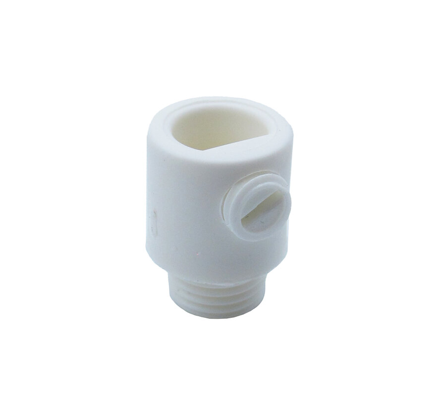 Strain relief plastic - external thread 7 mm  - M10x1  | White