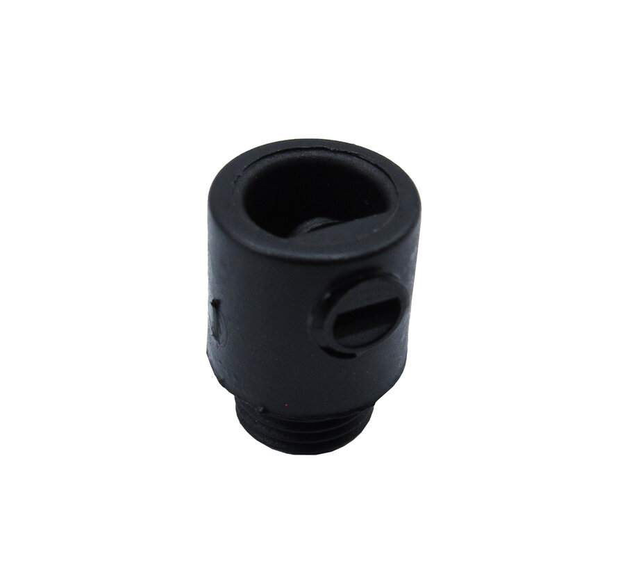 Strain relief plastic - external thread 7 mm  - M10x1  | Black