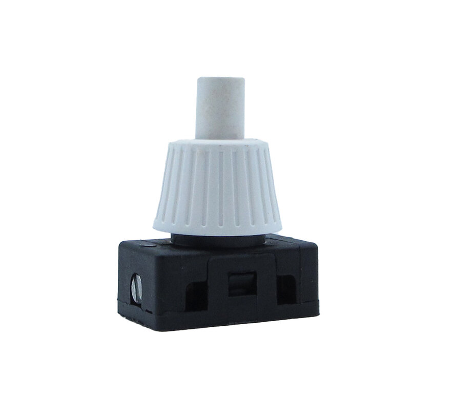 Inbouw Drukschakelaar Wit M10x1 (1-polig)
