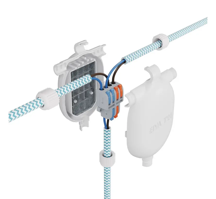 EIVA OUTDOOR 3-way snap-in joint for outdoor use (IP65) | White