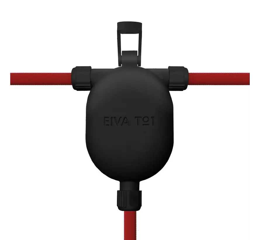 EIVA OUTDOOR 3-way snap-in joint for outdoor use (IP65) | Black