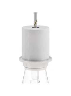 Kynda Light Lamp holder for lampshade (E27) with hidden cable clamp | White (matt)