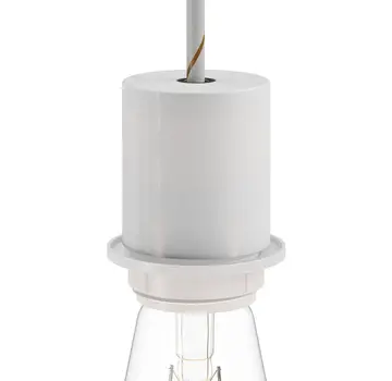 Kynda Light Lamp holder for lampshade (E27) with hidden cable clamp | White (matt)