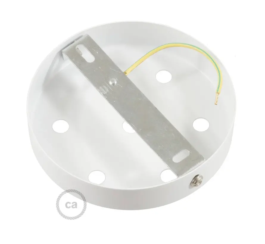 Elegantes Design Deckenkappe Metall Weiß (matt) - 7 Loch / 7 Lampen