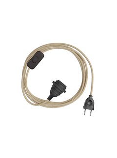 Kynda Light SnakeBis | Power cord with switch, plug & lamp holder | Jute (round)