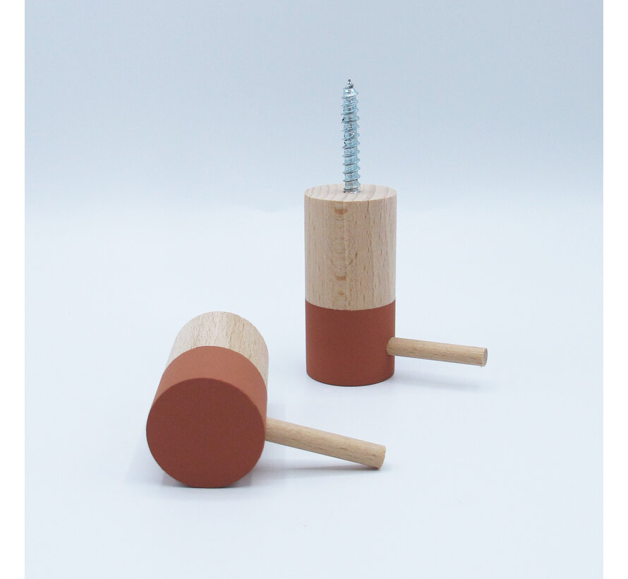 Dippiestickies Wall Hooks (with a stickie) | Coat hook or wall decoration | set of 3 colours
