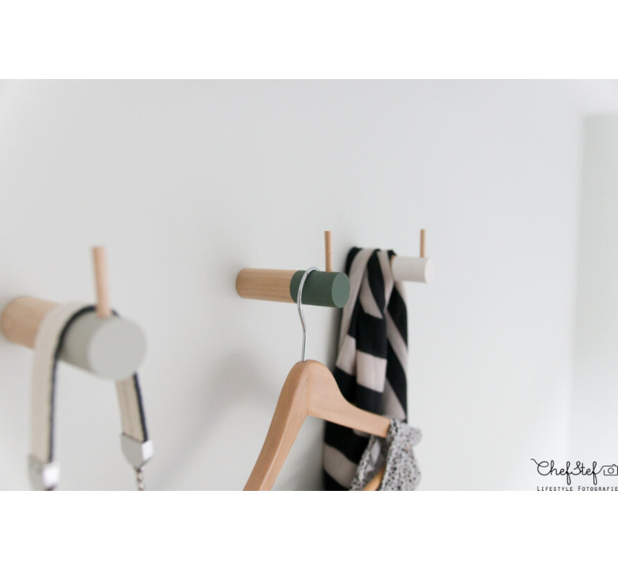 Dippiestick Wall Hooks| Coat hook or wall decoration | Pink Peach | 10 cm long - diameter 3 cm