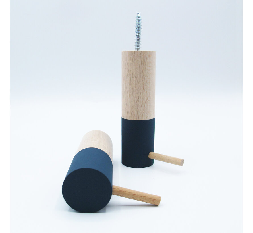 Dippiestick Wall Hooks | Coat hook or wall decoration | Berry Blue | 10 cm long - diameter 3 cm
