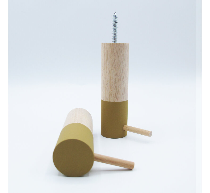 Dippiestick Wall Hooks | Coat hook or wall decoration | Bourbon Brown | 10 cm long - diameter 3 cm