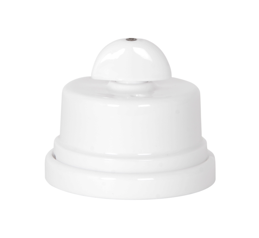 Porcelain rotary switch Napoleon white glossy - 10A - 250 V