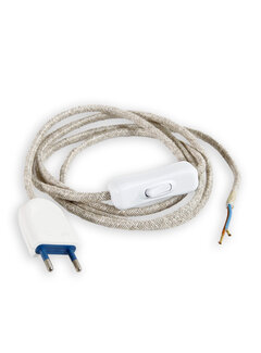 Kynda Light Power cord with switch and plug | Beige (flat)