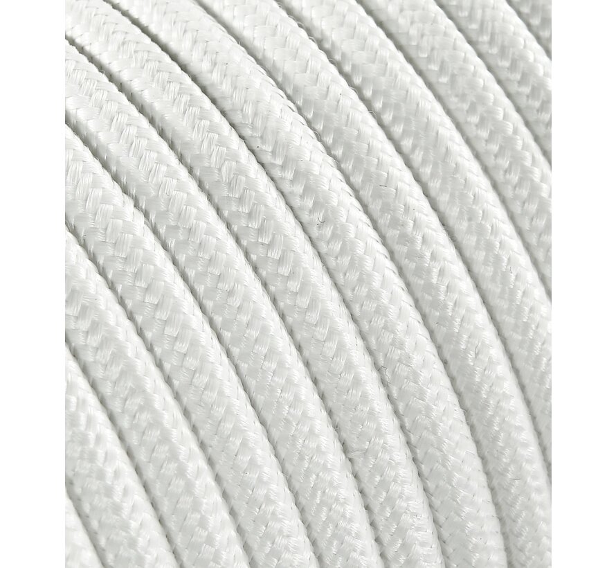 Flexibles elektrisches Kabel / Textilkabel Weiß - Flaches Kabel