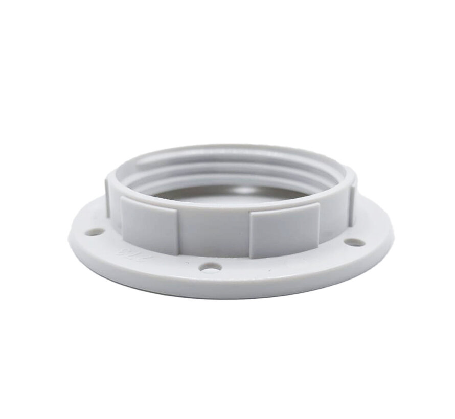 Plastic ring E27 for lamp holder with external thread - Bakelite Look - ⌀58mm | White