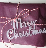 Cadeaulabel 'Merry Christmas' acrylaat