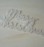 Cadeaulabel 'Merry Christmas' acrylaat