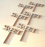 Cupcakestekers Sweet 6 st. hout