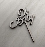 Cupcakesteker "OhBaby" per stuk