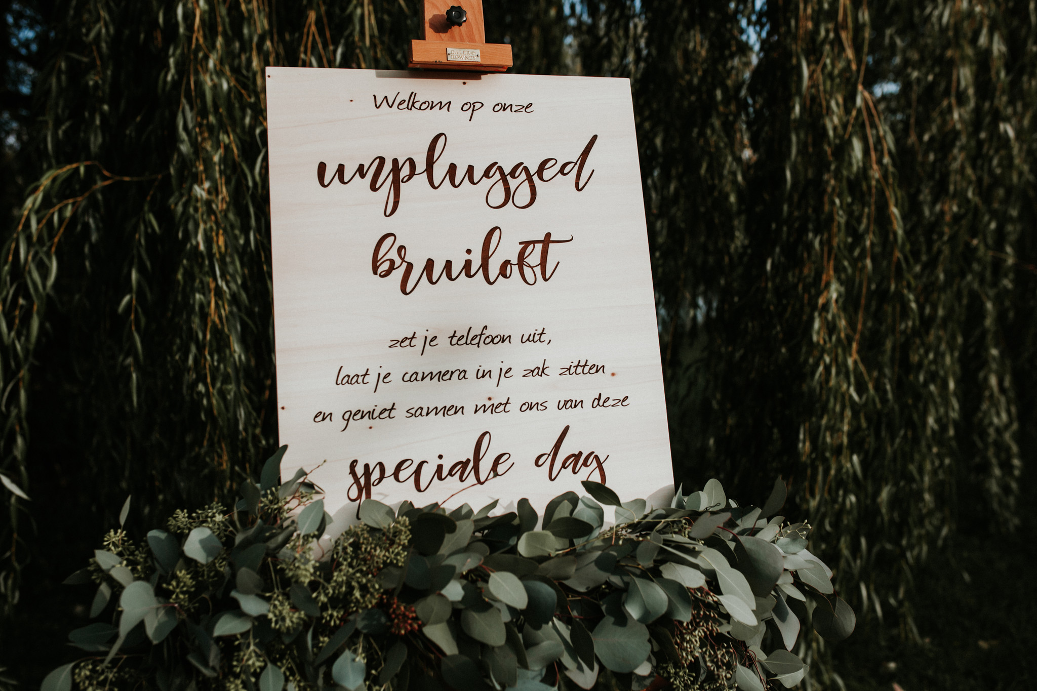 Welkomstbord Unplugged Wedding