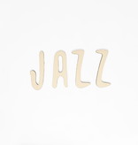 Houten tekst lettertype Jazz
