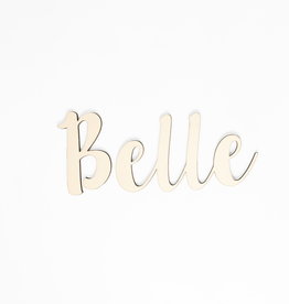 Houten tekst lettertype Belle