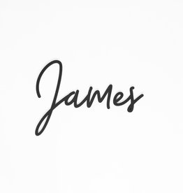 Houten tekst lettertype James