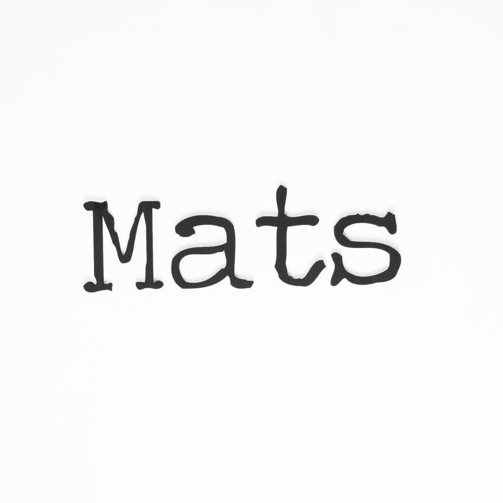 Houten tekst lettertype Mats