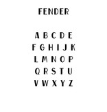 Houten tekst lettertype Fender