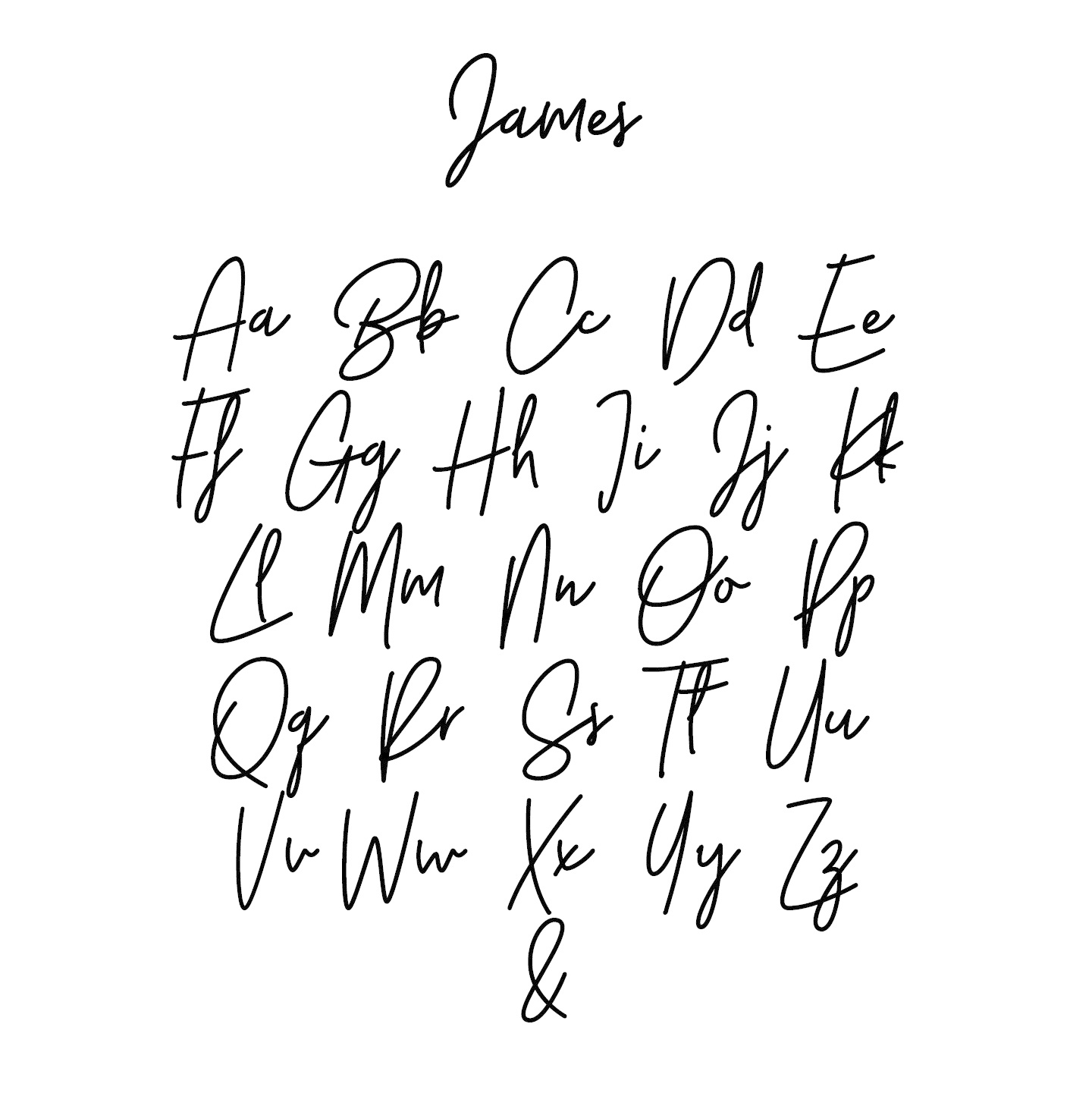 Houten tekst lettertype James