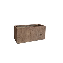 Plantenbak Fiberclay 79x39x39 cm Houtstructuur