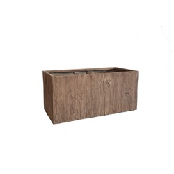 Plantenbak Fiberclay 99x46x46 cm Houtstructuur