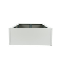 Stalen plantenbak 140x140x40 cm Wit