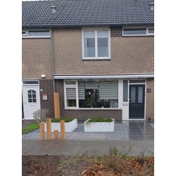 Stalen plantenbak 200x100x40 cm Wit