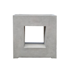 Plantenbak Fiberclay 68x27x68 cm Grijs