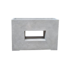 Plantenbak Fiberclay 75x27x52 cm Grijs