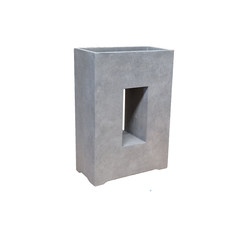 Plantenbak Fiberclay 52x27x76 cm Grijs