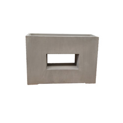 Plantenbak Fiberclay 75x27x52 cm Taupe