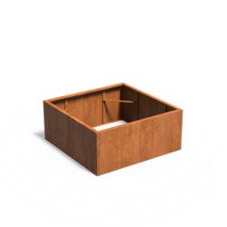 Plantenbak cortenstaal 120x120x60 cm zonder bodem