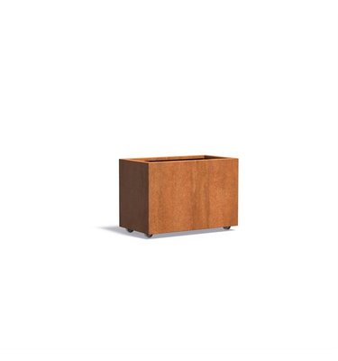 Plantenbak met wielen Cortenstaal rechthoek "Falcon" 90x50x60 cm