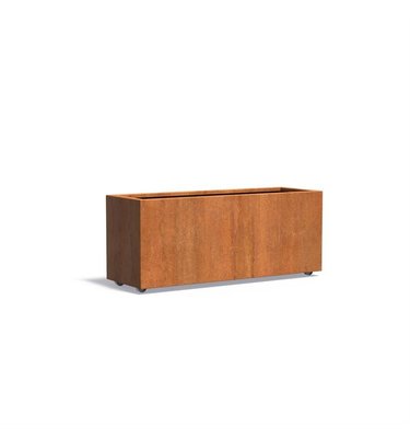 Plantenbak met wielen Cortenstaal rechthoek "Falcon" 150x50x60 cm