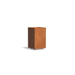 Plantenbak met wielen Cortenstaal 50x50x80 cm