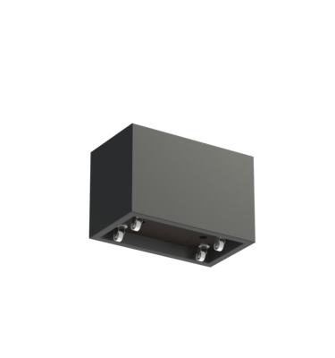 Plantenbak met wielen polyester 90x50x60 cm RAL7021