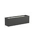 Plantenbak met wielen polyester 200x50x60 cm RAL7021