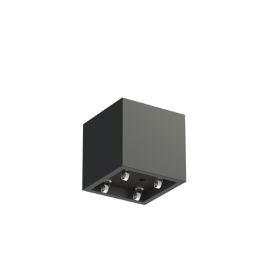 Plantenbak met wielen polyester 60x60x60 cm RAL7021