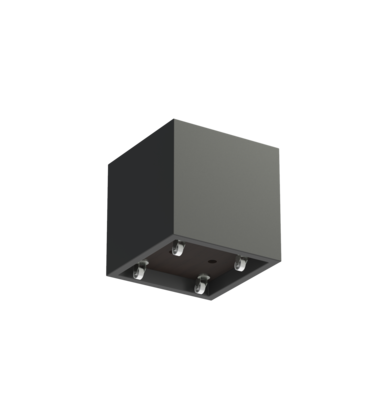 Plantenbak met wielen polyester 70x70x70 cm RAL7021